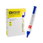 GIGIS White Board Marker, Bullet Tip, Blue - Pack of 12