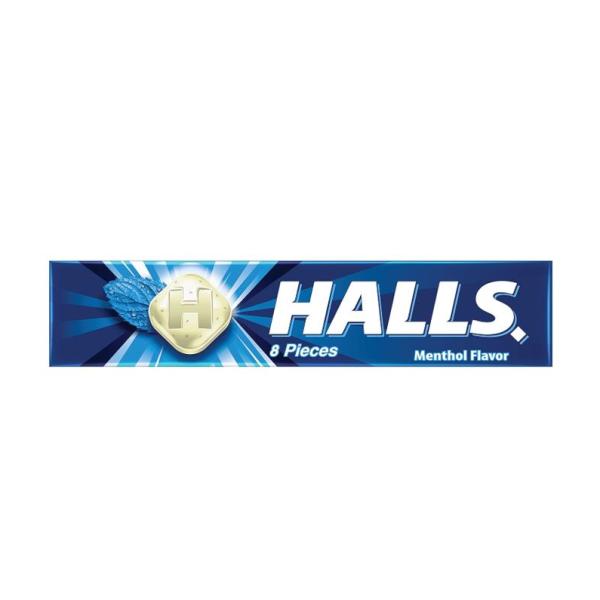 Halls Menthol Flavoured Candy, 8 Pieces - 22.4g