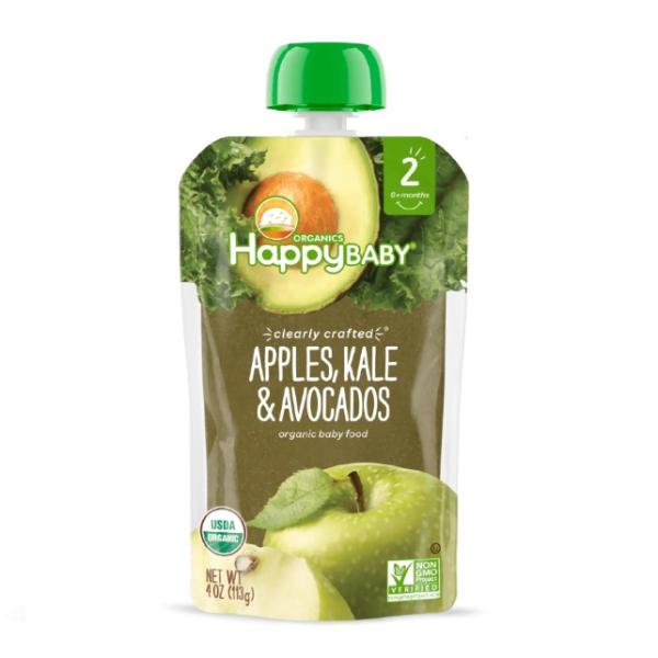 Happy Family Organics Clearly Crafted Stage 2 Apples, Kale and Avocados - 113g