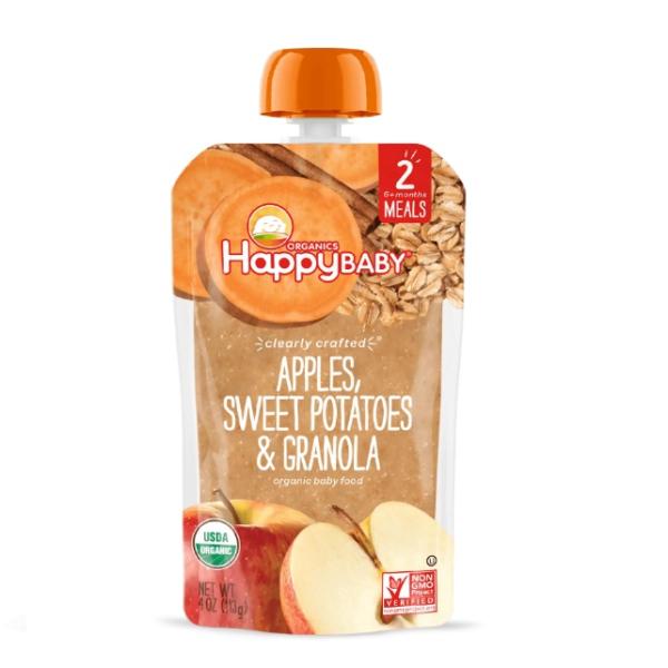 Happy Family Organics Clearly Crafted Stage 2 Apples, Sweet Potatoes and Granola - 113g