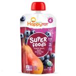 Happy Family Organics Super Foods Stage 4 Pears, Blueberries and Beets with Super Chia - 120g