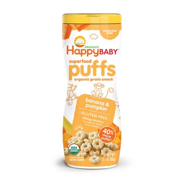 Happy Family Organics Superfood Puffs Banana and Pumpkin - 60g