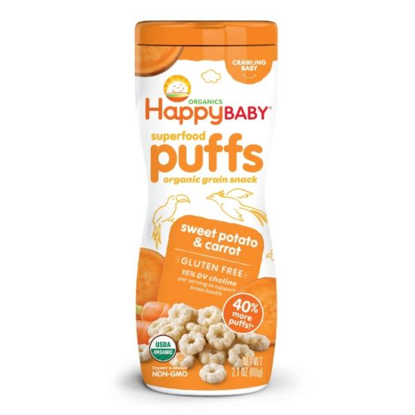 Happy Family Organics Superfood Puffs Sweet Potato and Carrot - 60g