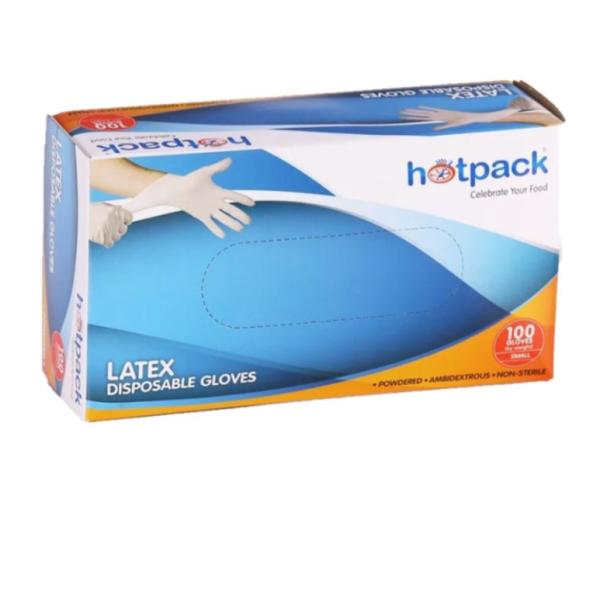 HotPack Latex Glove Powder Free, Medium - 100 pcs