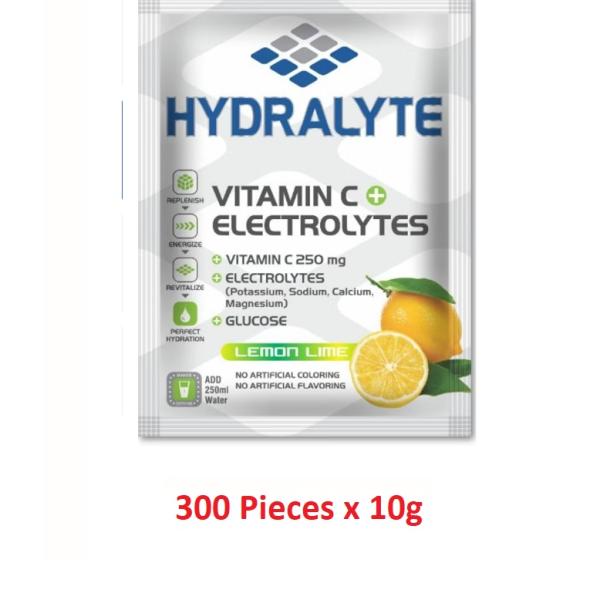 Hydralyte, Vitamin C Electrolytes, Lemon Lime Flavor Mix, Pouch - 10g