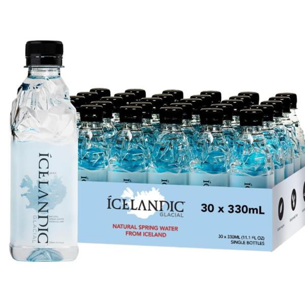 Icelandic Glacial Natural Spring Alkaline Water, PET - 330 ml x 30