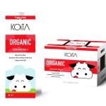 Koita Organic Milk, Low Fat - 1 Liter