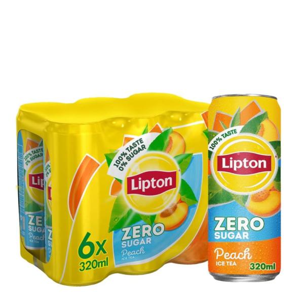 Lipton Iced Tea Peach Zero, Can - 320 ml