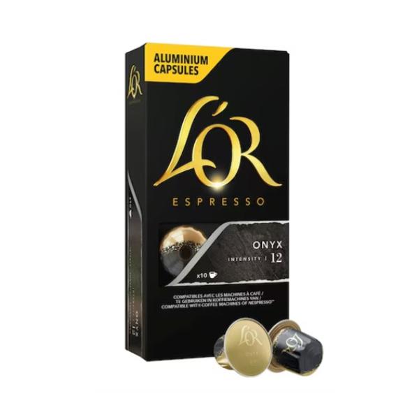 L'OR Espresso Onyx, Intensity 12 Nespresso Coffee - 10 Capsules