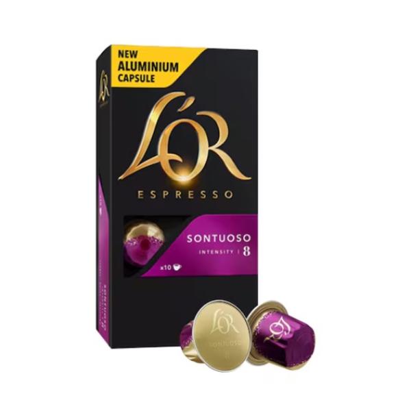 L'OR Espresso Sontuoso, Intensity 8 Nespresso Coffee - 10 Capsules