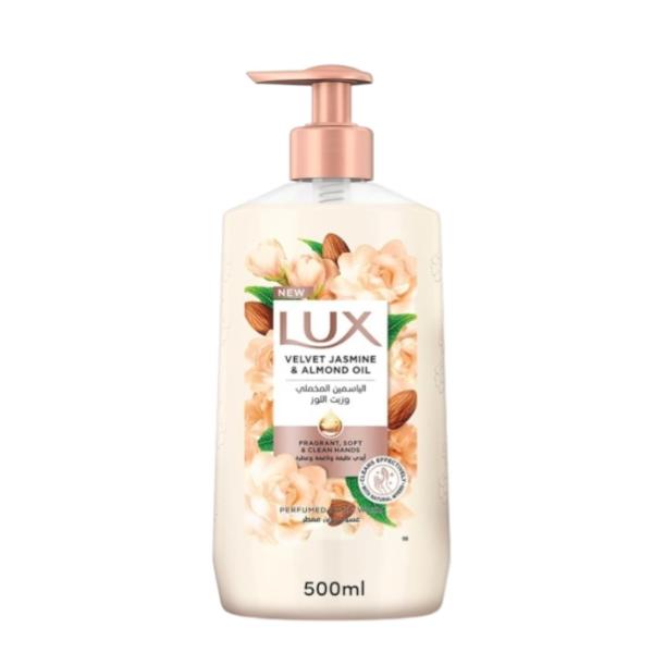 Lux Perfumed Hand Wash, Velvet Jasmine, with Almond Oil & Glycerin - 500 ml