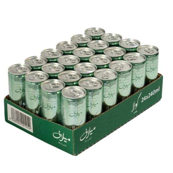 Milaf Cola With Dates Extract Carbonated Drink - 240 ml x 24