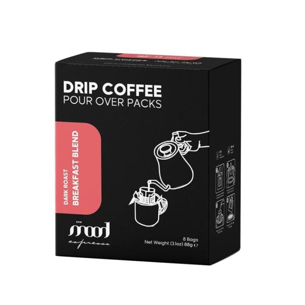 Mood Espresso Drip Coffee Blend, Breakfast Blend - 11g Sachet x 8