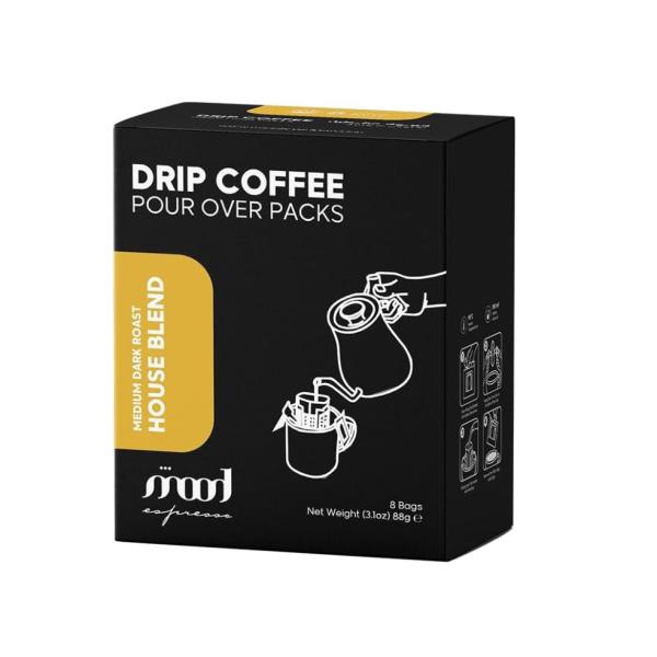 Mood Espresso Drip Coffee Blend, House Blend - 11g Sachet x 8