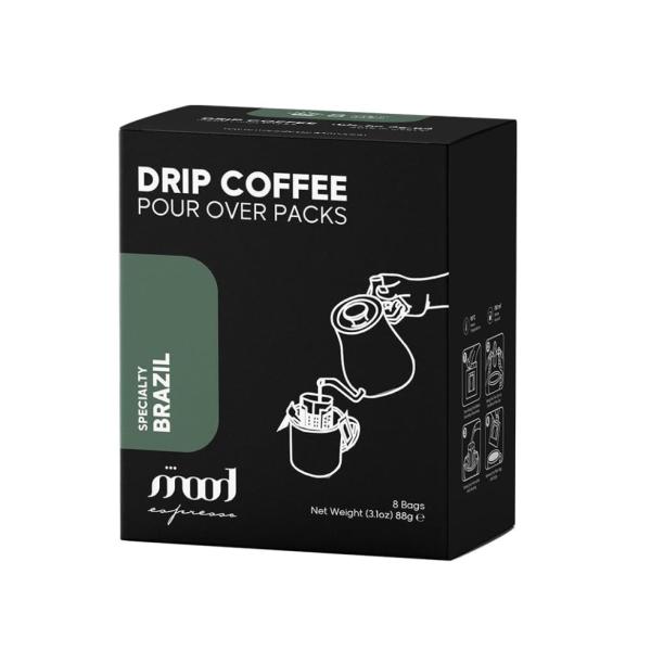 Mood Espresso Drip Coffee Blend, Specialty Brazilian Blend - 11g Sachet x 8
