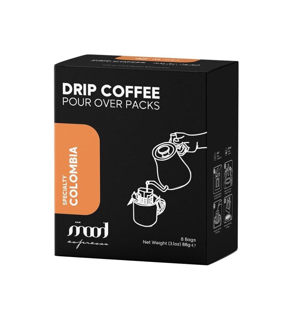 Mood Espresso Drip Coffee Blend, Specialty Colombia Blend - 11g Sachet x 8