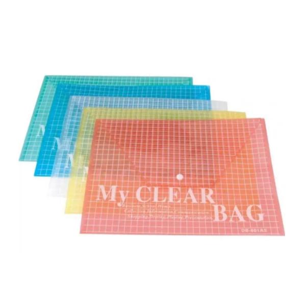 My Clear Bag Transparent File Folder / Document Holder - 12 Pieces