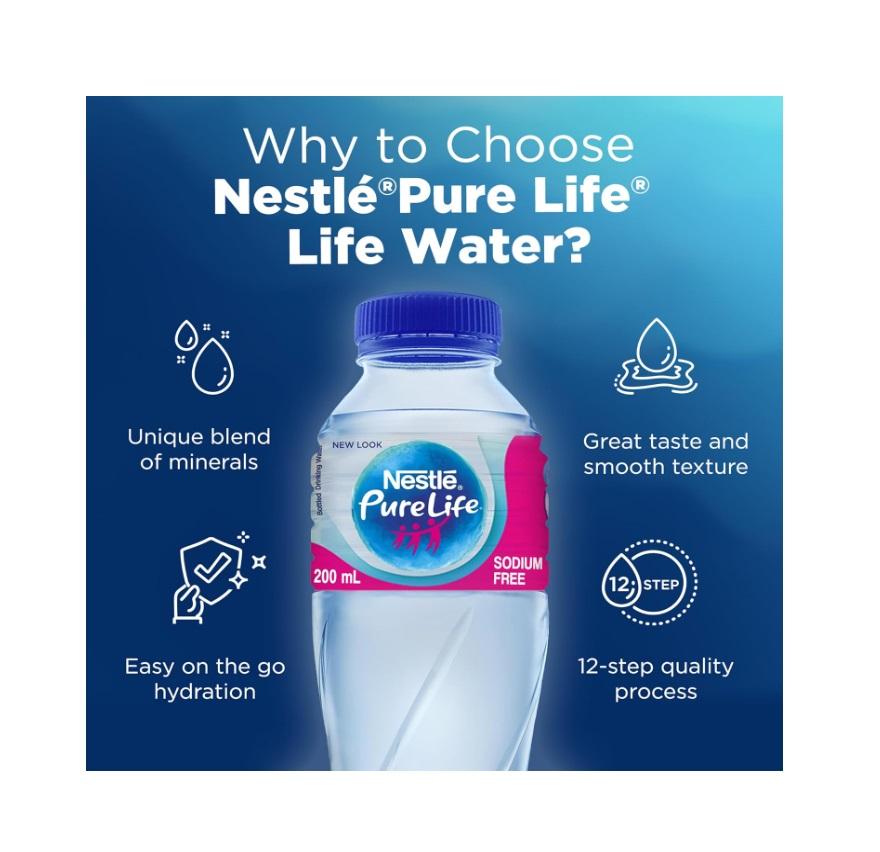 Nestle Pure Life Water - 200 ml x 12