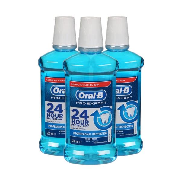 Oral-B Pro-Expert Deep Clean Mild Mint Mouthwash - 500 ml (Buy Two Get One Free)