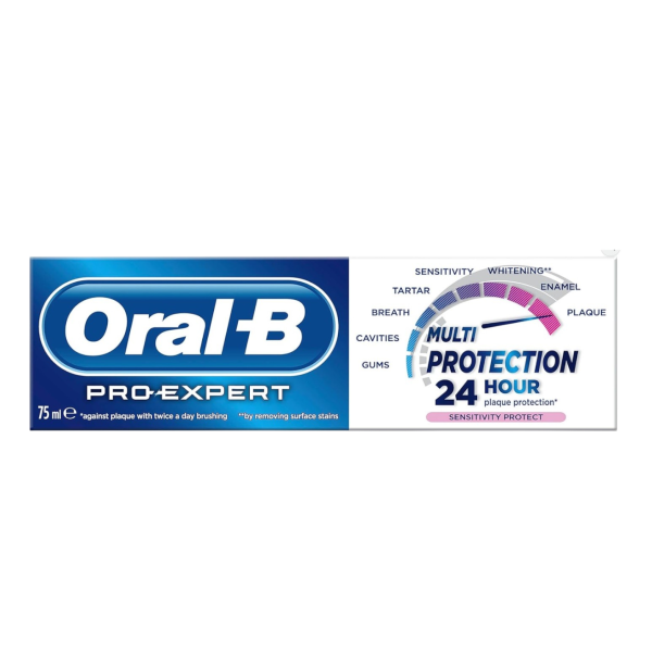 Oral-B Pro-Expert Sensitive and Gentle Whitening Toothpaste, Mint Flavor, 75 ml