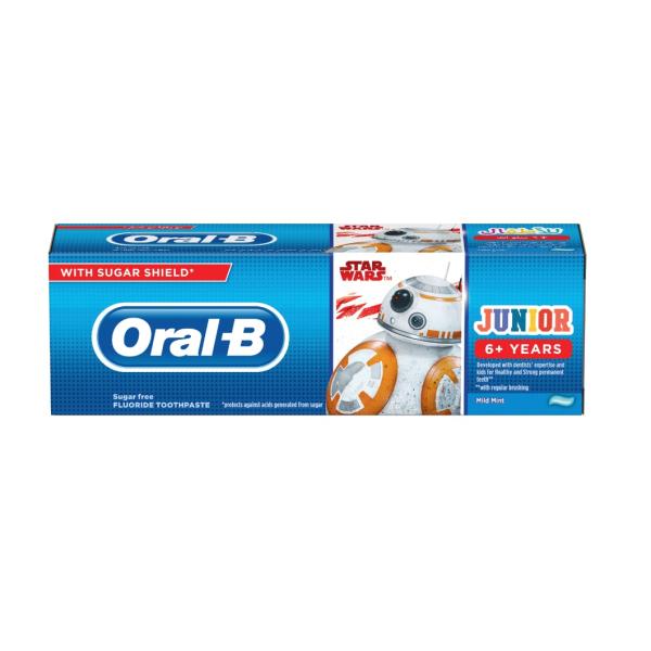 Oral-B Star Wars Mild Mint Toothpaste Junior 6+ Years - 75 ml