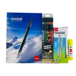 GIGIS Pencil, 12 Next G Pens + 12 Animal Print Pencils + 8g Glue & 1 Note Pad (Back to School Combo)