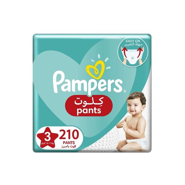 Pampers Pants Diapers, Size 3, Midi, 61 kg, Double Mega Box - 210 Diapers