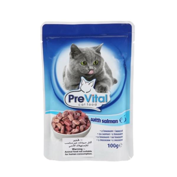 Prevital Cat Food with Salmon - 100g