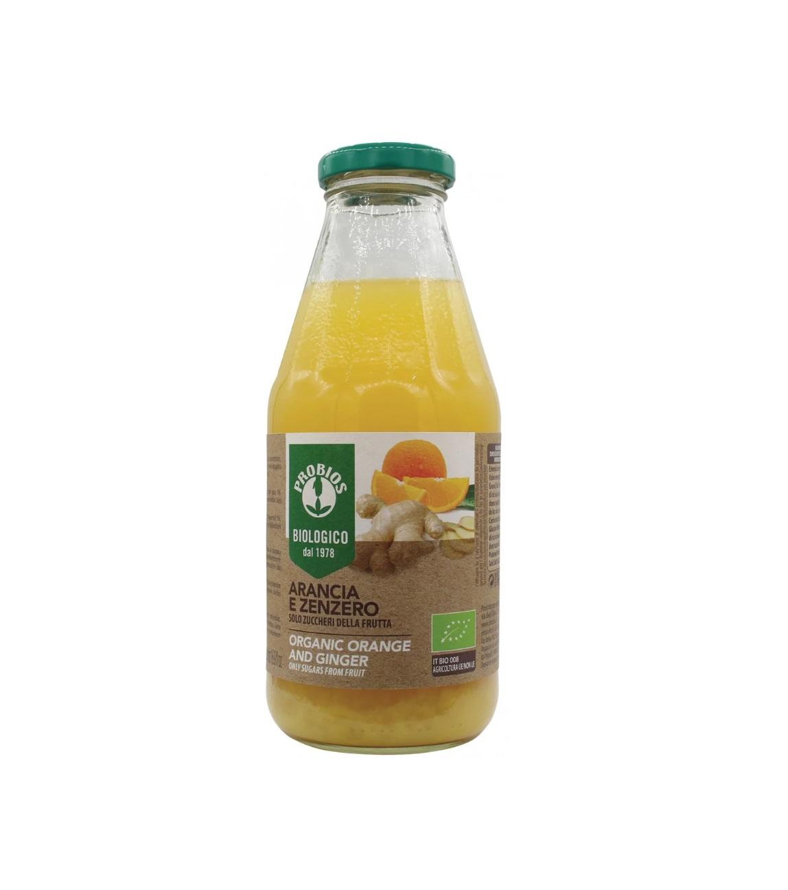 Probios Organic Orange And Ginger Drink - 500 ml