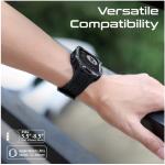 Promate CaseBand, Durable Protection Watch Case with TPU Watch Band, Black