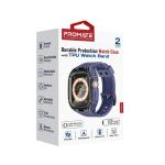 Promate CaseBand, Durable Protection Watch Case with TPU Watch Band, Blue