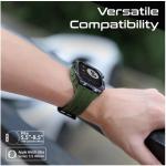 Promate CaseBand, Durable Protection Watch Case with TPU Watch Band, Midnight Green