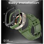 Promate CaseBand, Durable Protection Watch Case with TPU Watch Band, Midnight Green