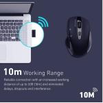 Promate Cursor, EZGrip Ergonomic Wireless Mouse, Black