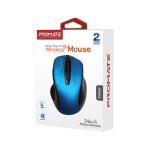 Promate Cursor, EZGrip Ergonomic Wireless Mouse, Blue
