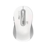 Promate Ken, Dual Mode Wireless Optical Mouse with BT & RF Connectivity, White