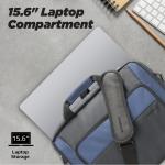 Promate Limber-MB, Large Capacity 15.6" Laptop Messenger bag, Black