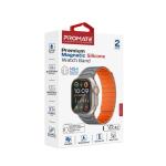 Promate MagBand-MS, Premium Magnetic Silicone Watch Band, Grey