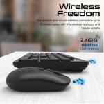 Promate ProCombo-13, Sleek Profile Full-Size Wireless Keyboard and Mouse