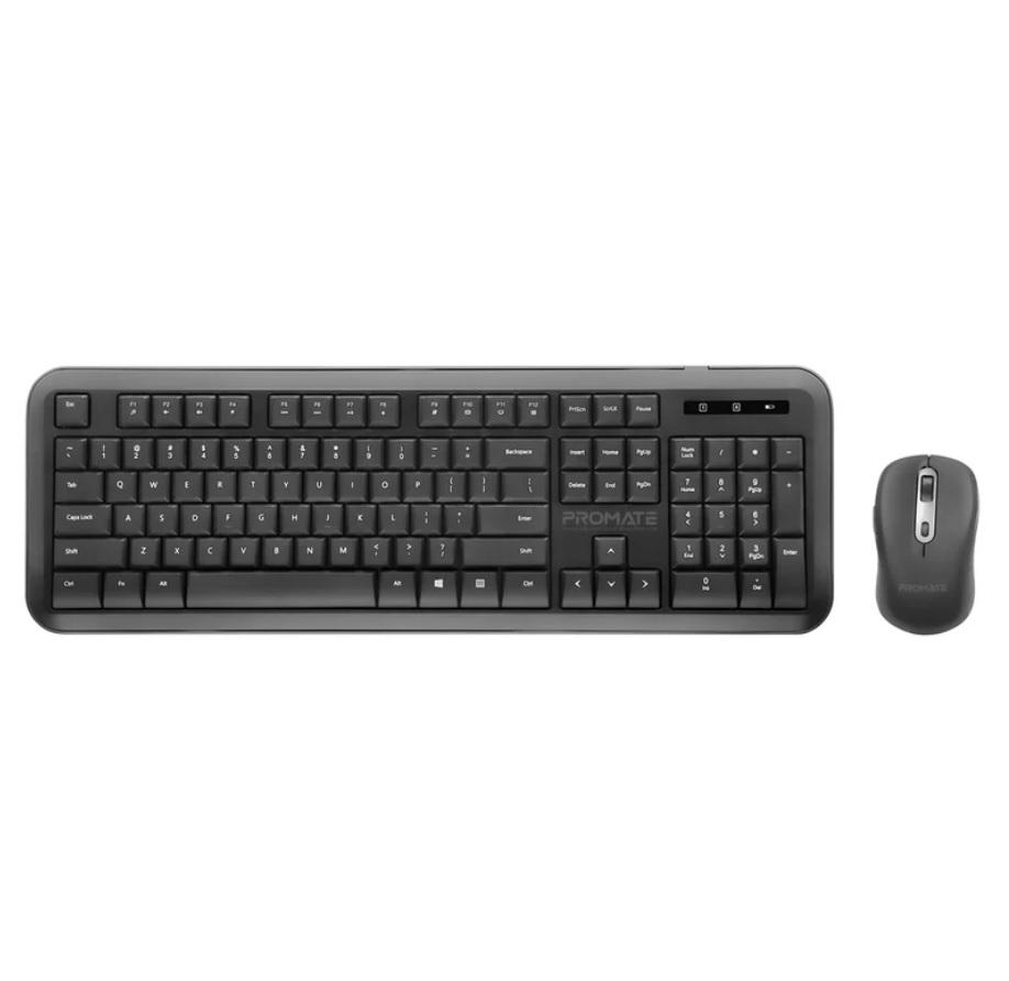 Promate ProCombo-6, Dual Interface Full Size Wireless Keyboard & Mouse Combo