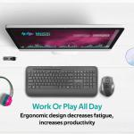 Promate ProCombo-8, Ergonomic Full-Size Wireless Keyboard & Mouse Combo with Palm Rest
