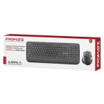 Promate ProCombo-8, Ergonomic Full-Size Wireless Keyboard & Mouse Combo with Palm Rest
