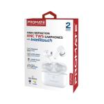 Promate ProPods High-Definition ANC TWS Earphones with intellitouch, White