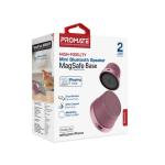 Promate Punch High-Fidelity Mini Bluetooth Speaker with MagSafe Compatible Base, Pink