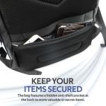 Promate TrekPack-BP, Professional Slim 17.3" Laptop Backpack, Black