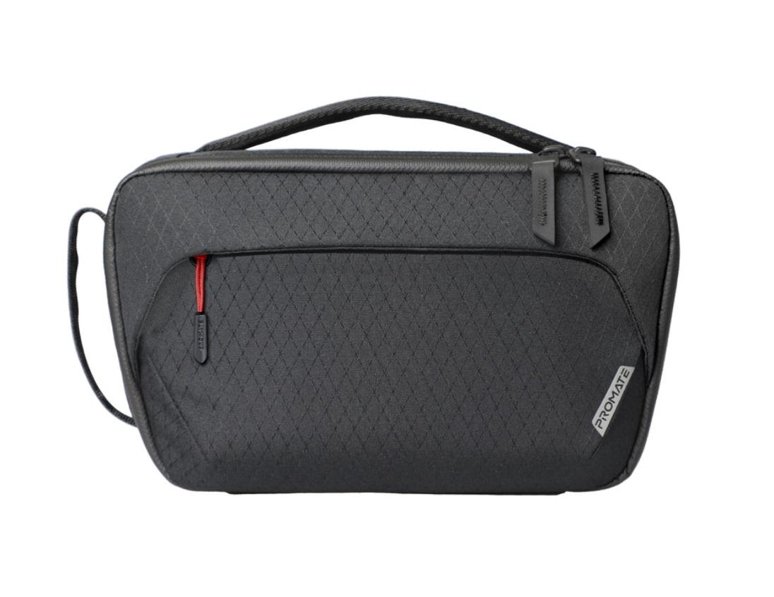 Promate UrbanPouch, Versatile Tech Essential Organizer Pouch, Black