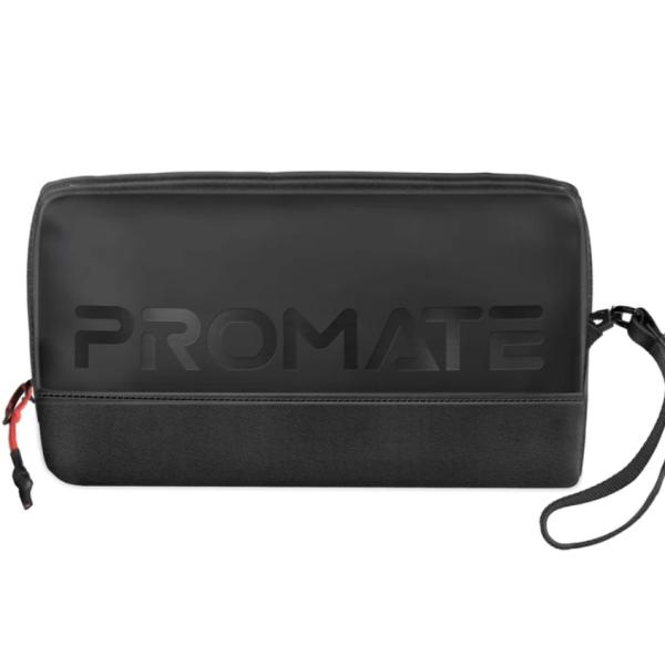 Promate Vali Lightweight Tech Pouch Bag, Black