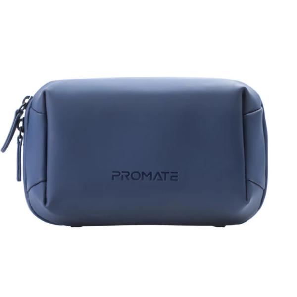 Promate Velvena Tech Essential Organizer Pouch Bag, Blue