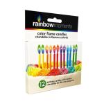 Rainbow Moments 6 Color Rainbow Theme Candles - Set of 12