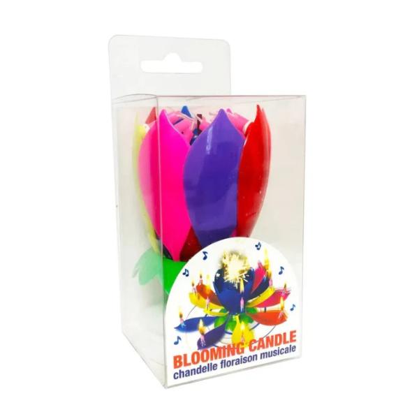 Rainbow Moments Blooming Musical Birthday Candles - Set of 14